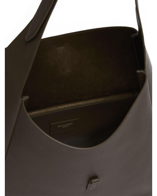 Saint Laurent Black Große Tasche Aus Glattem Leder "le 5 À 7"