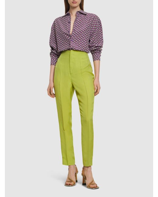 Pantalones rectos Ralph Lauren Collection de color Yellow