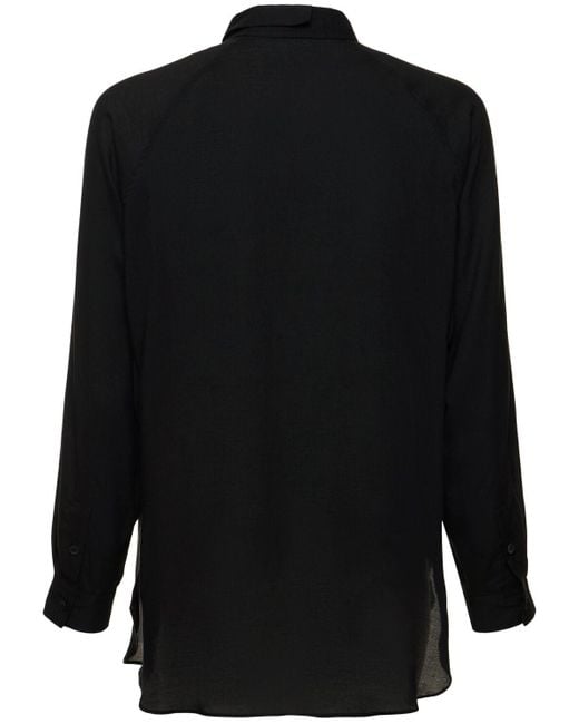 Yohji Yamamoto Black A-unfixed Shirt for men