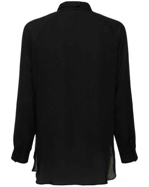 Yohji Yamamoto Hemd "a-unfixed" in Black für Herren
