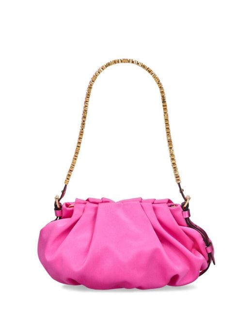 Moschino Pink Mini Satin Bag W/Crystal Logo