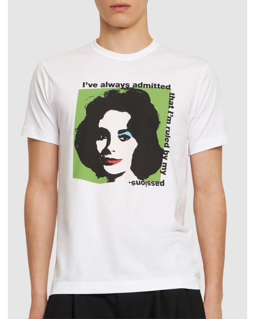 メンズ Comme des Garçons Andy Warhol プリントコットンtシャツ White