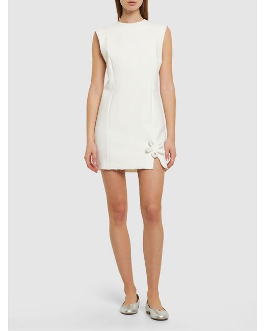 MSGM White Tech Mini Dress