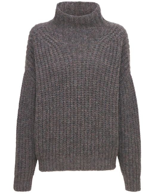 Isabel Marant Gray Iris Turtleneck Alpaca Wool Knit Sweater