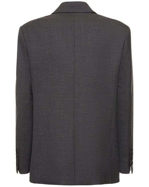 DUNST Black Essential 2-Button Wool Blend Blazer