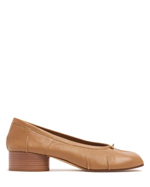 Maison Margiela Tabi レザーパンプス 30mm Brown