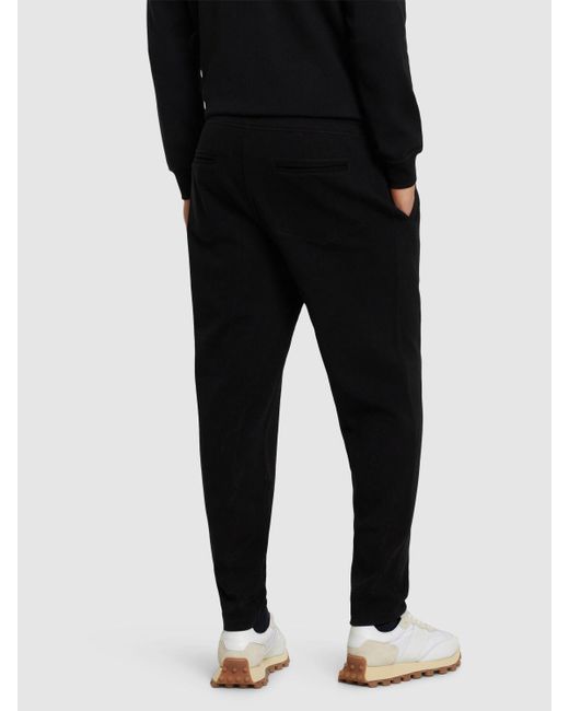 Pantalones deportivos de algodón Brunello Cucinelli de hombre de color Black