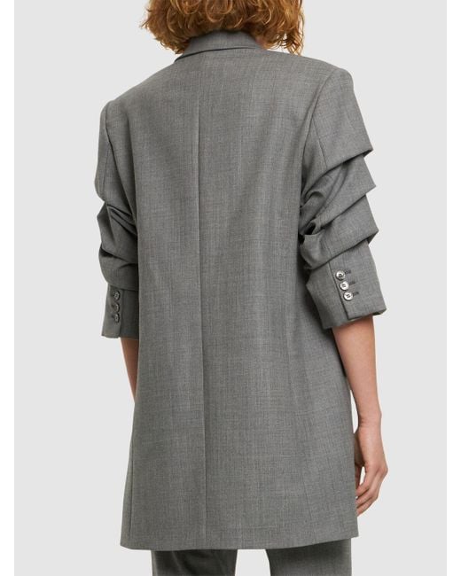 Veste en laine à boutonnage simple Michael Kors en coloris Gray