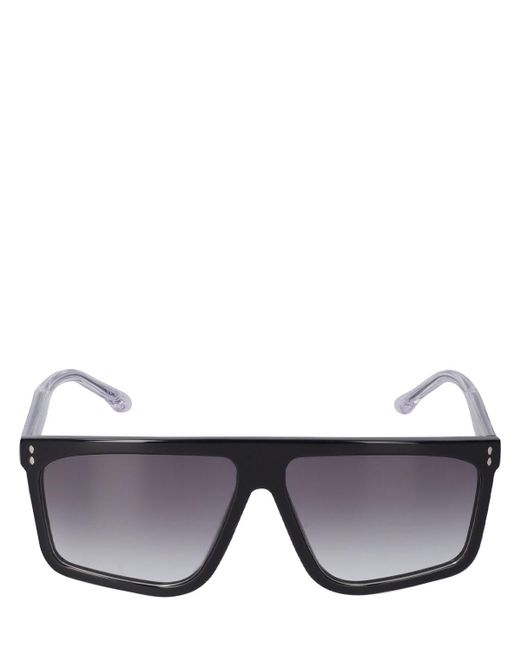 Isabel Marant Gray The In Love Squared Acetate Sunglasses
