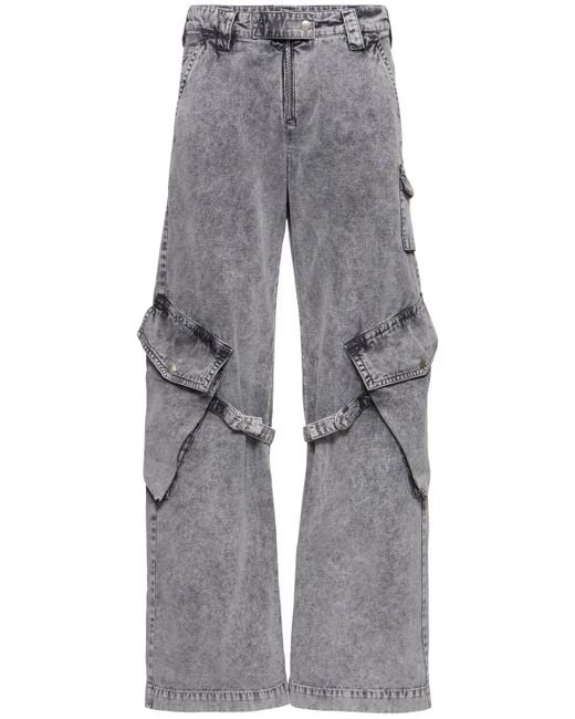 Acne Potinal カジュアルカーゴジーンズ Gray