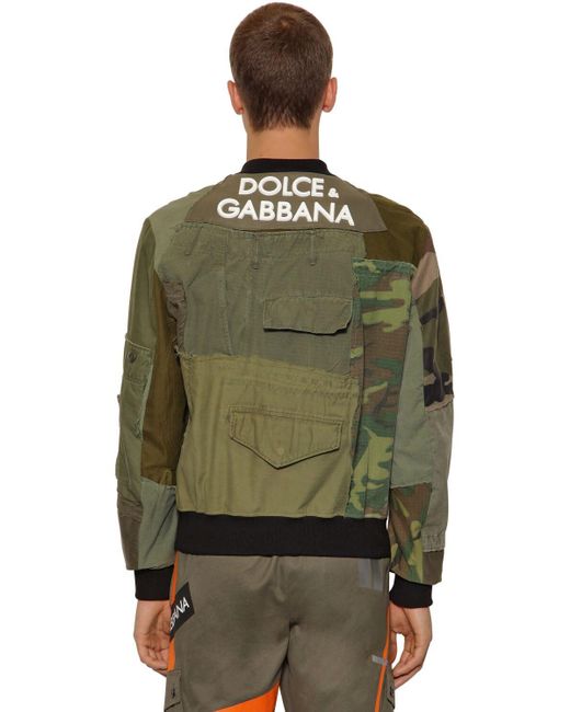 Giacca Military PatchworkDolce & Gabbana in Materiale sintetico da Uomo  colore Verde | Lyst