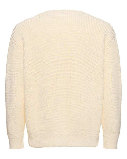 Suéter de algodón con logo Bally de hombre de color Natural