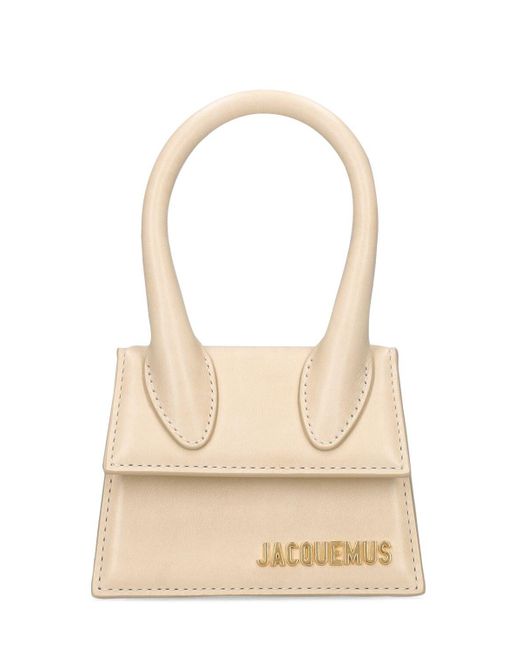 Jacquemus Le Chiquito Leather Top Handle Bag in Natural Lyst