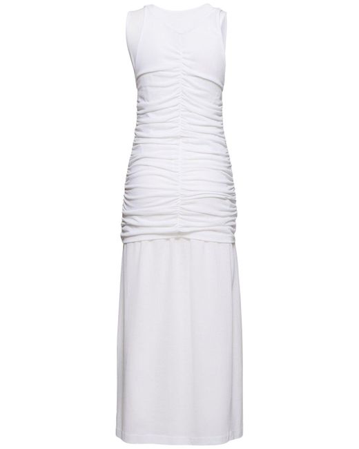 BITE STUDIOS White Romana Layered Sheer Tank Dress