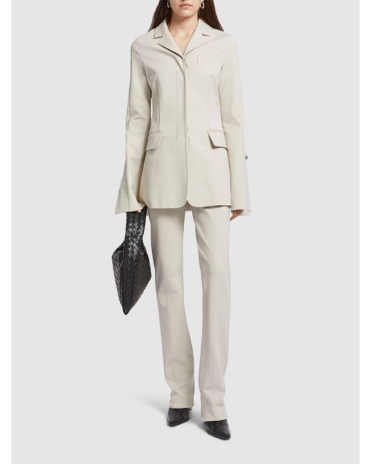 Sportmax White Hose Aus Viskosejersey "piroghe"