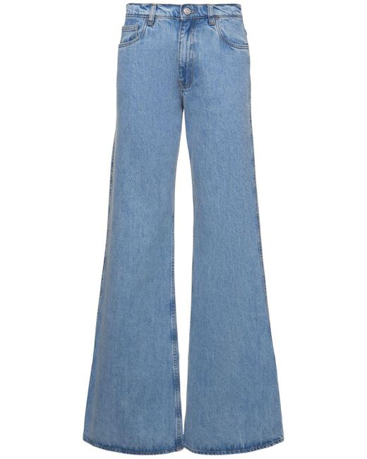 Coperni ローライズコットンデニムワイドパンツ Blue