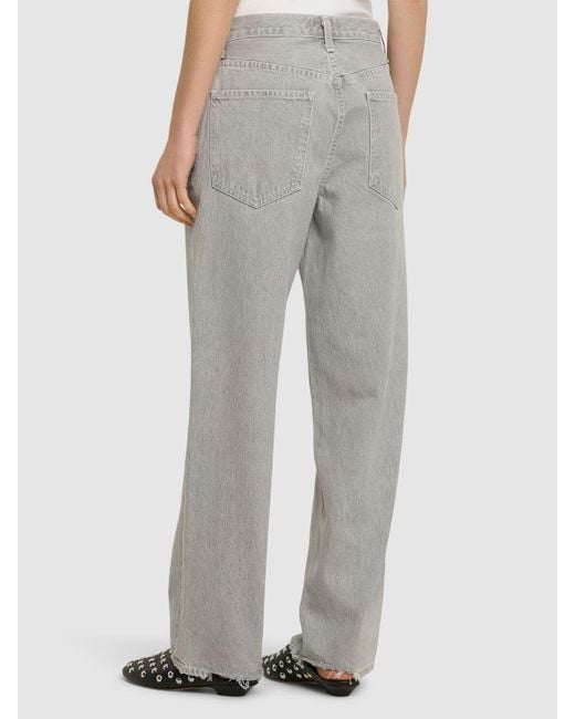 Jeans anchos con talle alto Agolde de color Gray