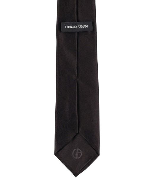 Cravatta in seta jacquard 7cm di Giorgio Armani in Black da Uomo