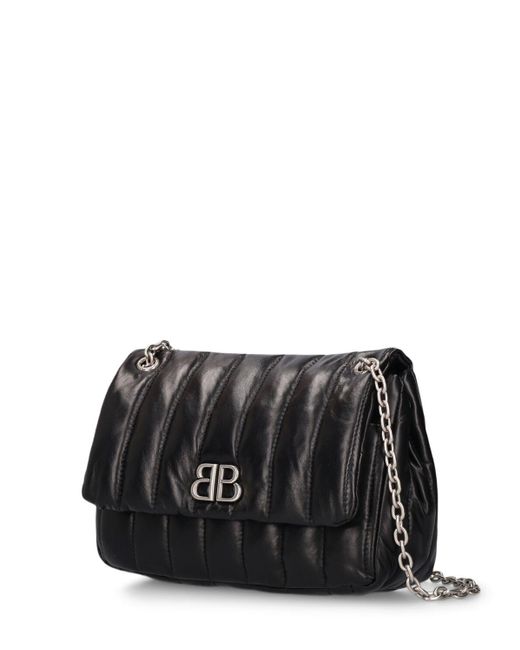 Balenciaga Black Mini Monaco Leather Shoulder Bag