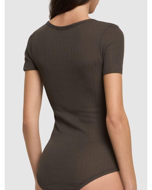Lemaire Buttoned Silk Body Brown