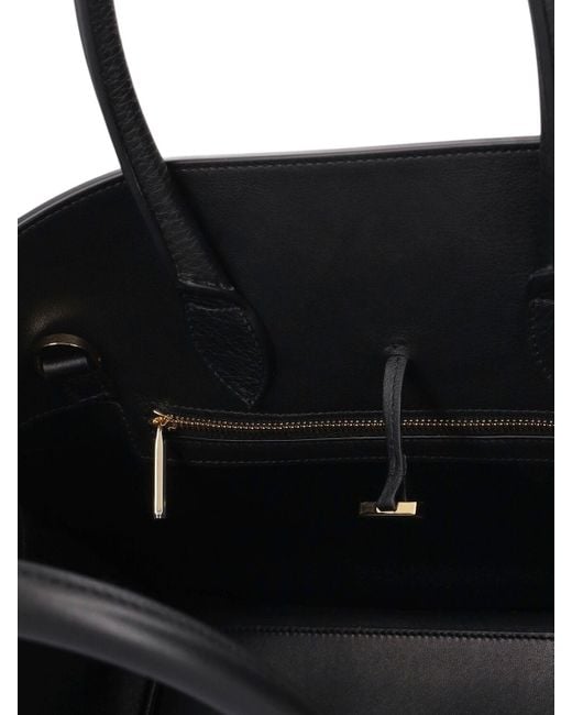 Ferragamo Black Small Hug Leather Tote Bag