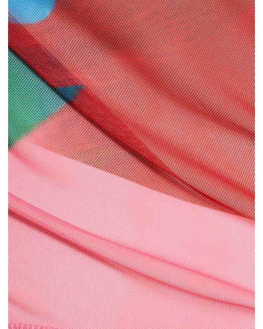 J.W. Anderson Pink Printed Mesh Long Sleeve Top