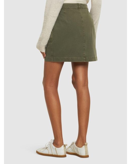 Minifalda de algodón Anine Bing de color Green