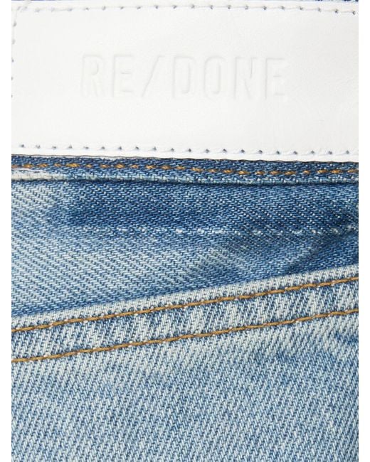 Jean droit en denim de coton easy Re/done en coloris Blue