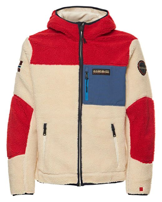 Napapijri Red Yupik Fzh 3 Full Zip Tech Fleece Jacket for men