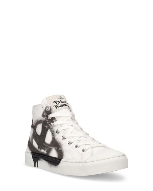 Vivienne Westwood White Canvas-sneakers "plimsoll High"