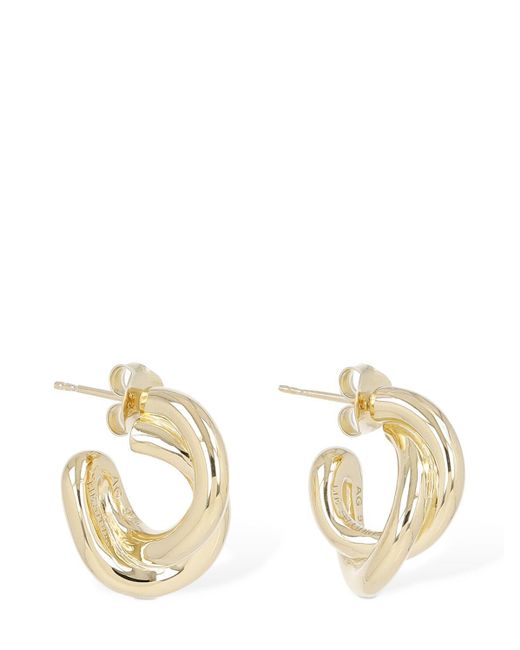 LIE STUDIO Metallic Diana Hoop Earrings