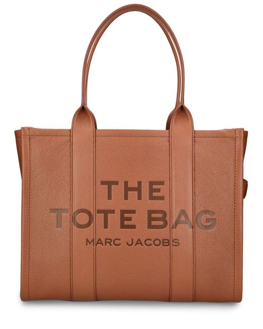 Borsa the large tote in pelle di Marc Jacobs in Brown