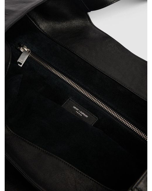 Saint Laurent Black Maxi Leather Tote Bag for men
