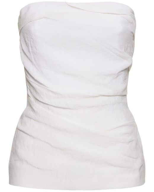 TOVE White Damen Izel Linen Bandeau Top
