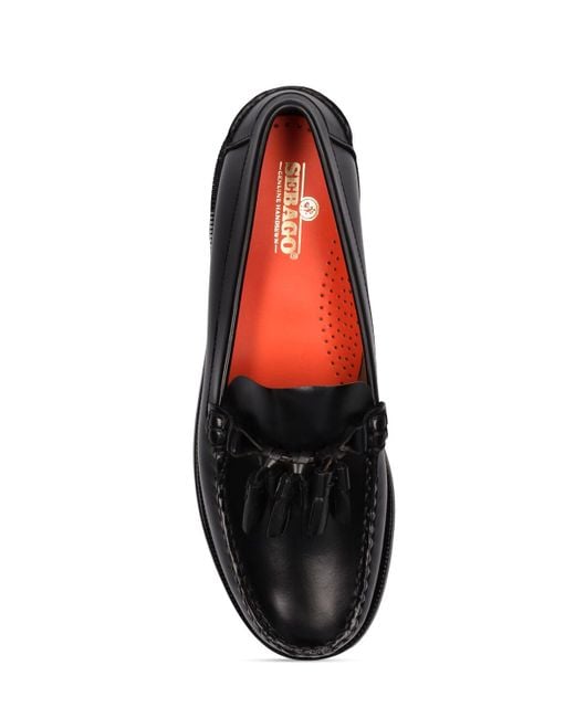 Mocassini dan triple tassel in pelle morbida di Sebago in Black da Uomo