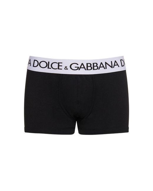 メンズ Dolce & Gabbana コットンボクサーブリーフ Black