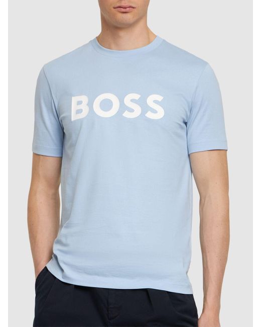 Boss T-shirt Aus Baumwolle Mit Logo "tiburt 354" in Blue für Herren