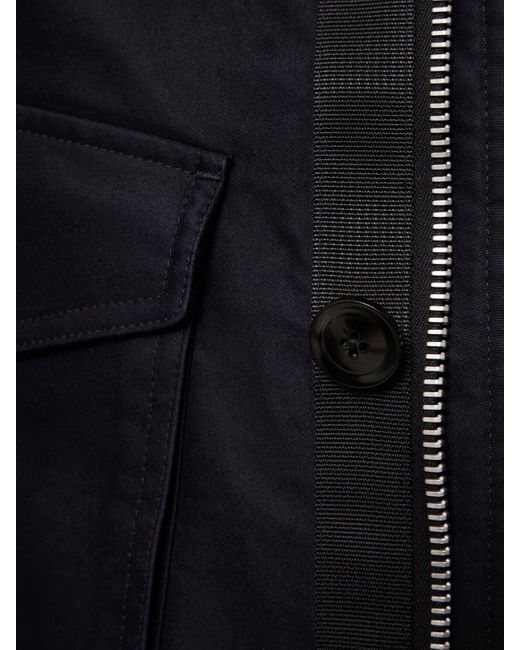 Tom Ford Blue Compact Cotton Military Field Jacket for men