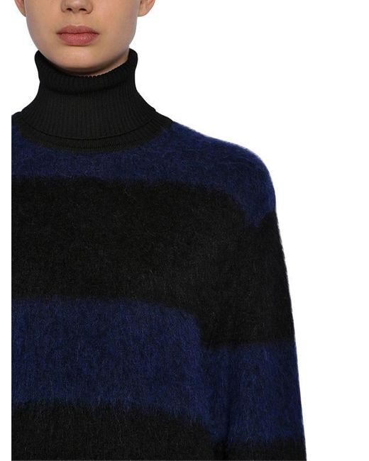 Sportmax モヘアニットワンピース ブルー Lyst