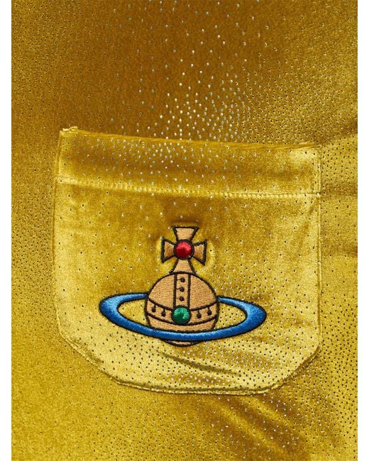 Robe mi-longue à broderies Orb Vivienne Westwood en coloris Yellow
