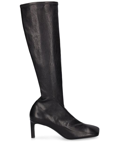Jil Sander Black 65Mm Leather Tall Boots