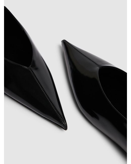 Saint Laurent Black 5Mm Nour Leather Slippers