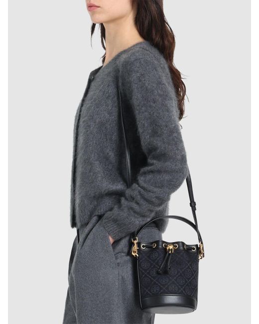 Tory Burch Black Damen Beuteltasche Mit T-Monogramm
