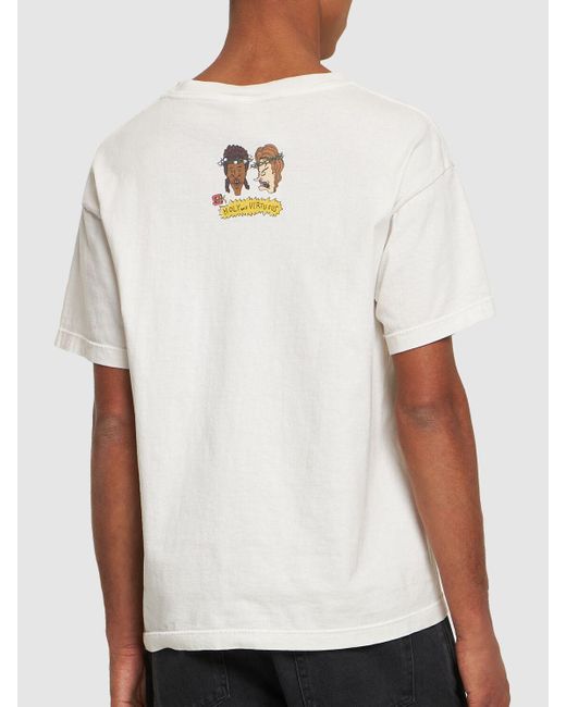 Camiseta estampada Saint Michael de hombre de color Natural