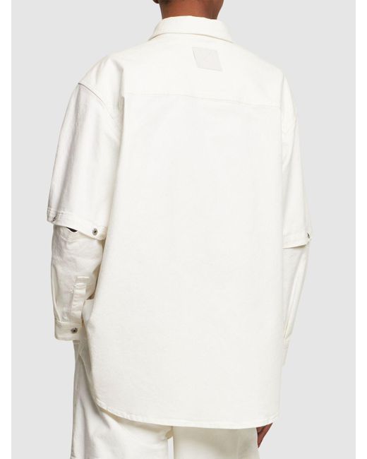 メンズ Off-White c/o Virgil Abloh 90s Logo コットンデニムオーバーシャツ White
