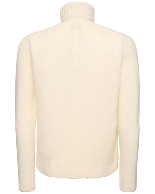 Tom Ford Rollkragenpullover Aus Kaschmir/baumwollmischung in Natural für Herren