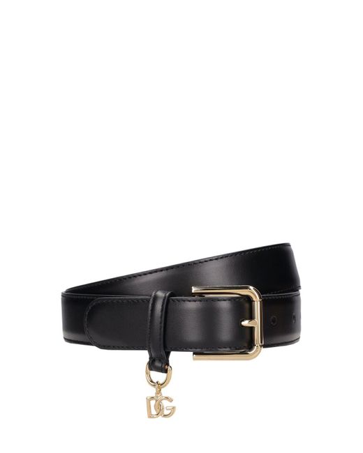Dolce & Gabbana Blue 30Mm Leather Belt