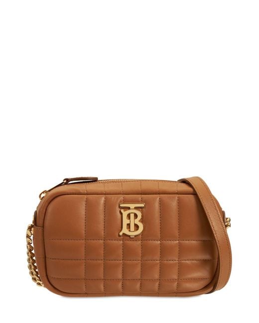 Burberry Mini Lola Quilted Leather Camera Bag in Brown Lyst