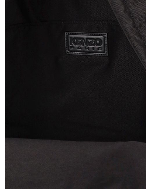KENZO Black Tiger Embroidery Backpack for men
