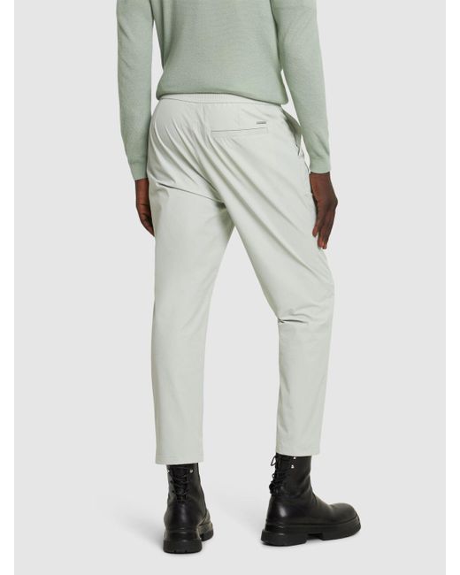 Pantalones con cordón ajustable ALPHATAURI de hombre de color White